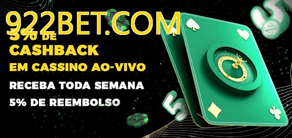 Promoções do cassino ao Vivo 922BET.COM